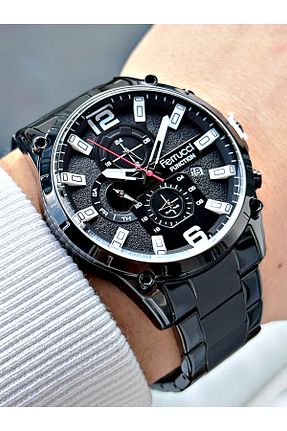 ساعت مچی مشکی مردانه 41-45 میلی متر Ferrucci - کد 358167951