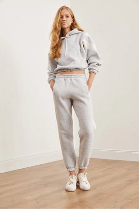 ست بالاتنه و پائین تنه طوسی زنانه رگولار İKLİM LİFE - کد 904409713