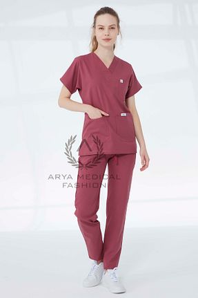 لباس ایمنی کار زرشکی ARYA MEDİKAL - کد 905729652
