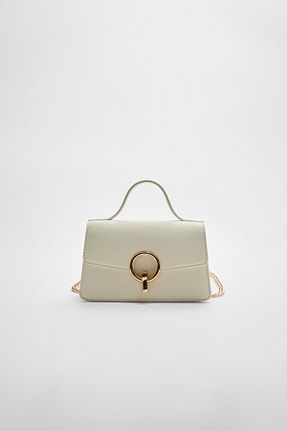 کیف دوشی سفید زنانه پلی اورتان Stradivarius - کد 904400507