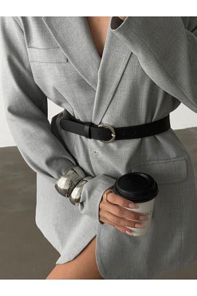کمربند مشکی زنانه چرم مصنوعی Salpo Polimer Salpa - کد 904424101