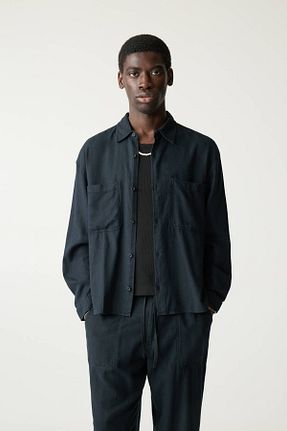 پیراهن مشکی مردانه رگولار Pull & Bear - کد 900369120