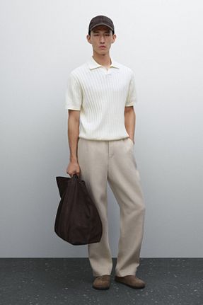 تیشرت سفید مردانه رگولار Massimo Dutti - کد 905735198