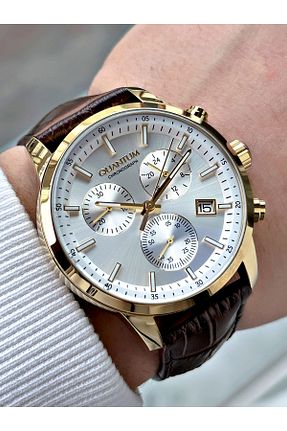 ساعت مچی طلائی مردانه 41-45 میلی متر Quantum - کد 904423242