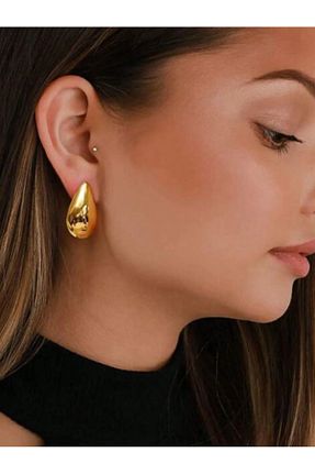 گوشواره جواهر زرد میخ Ervalina - کد 904440194