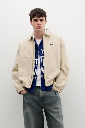 کت نباتی مردانه Relaxed Pull & Bear - کد 904441120