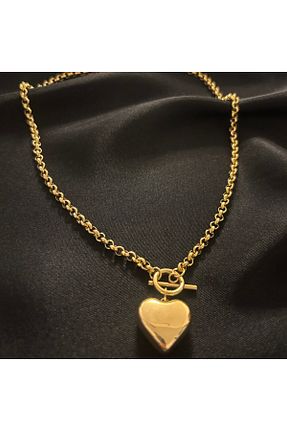 گردنبند استیل ( فولاد ) طلائی استیل (فولاد) Zeyn - کد 904429230