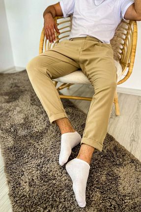 شلوار پارچه ای رنگی مردانه فاق نرمال KAZAX - کد 856615600