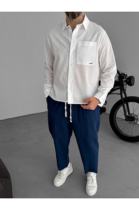 پیراهن سفید مردانه Boxy BYBASICMAN - کد 904454799