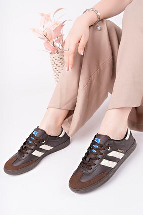 کفش اسنیکر قهوه ای زنانه بند دار homiro - کد 904454723