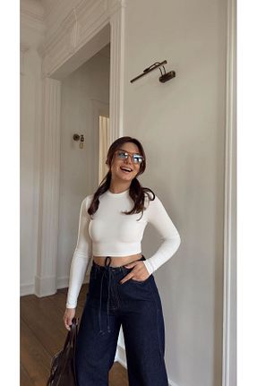بلوز نباتی زنانه ساده Fistan Byn Melisa - کد 904459554