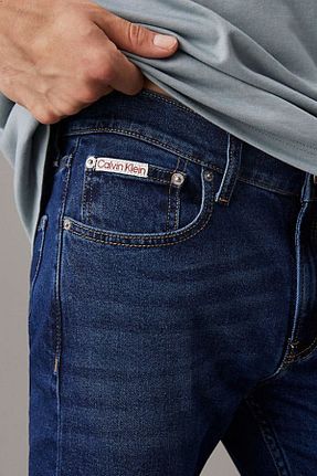 شلوار جین سرمه ای مردانه پاچه تنگ Calvin Klein - کد 904453347
