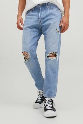 شلوار جین آبی مردانه فاق بلند Jack & Jones - کد 653238344