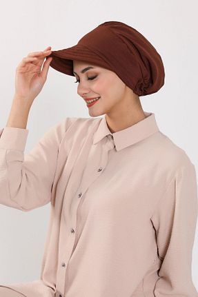 کلاه شنای حجاب قهوه ای زنانه Aisha