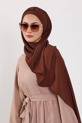 شال قهوه ای زنانه Aisha