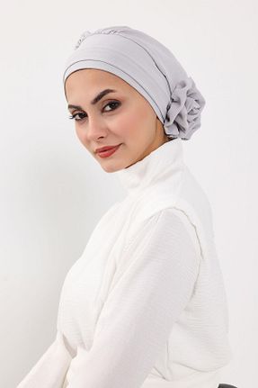 شال طوسی زنانه پلی استر Aisha