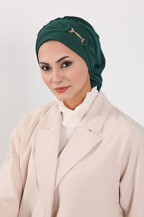 شال سبز زنانه پلی استر Aisha