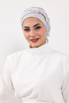 شال طوسی زنانه پلی استر Aisha
