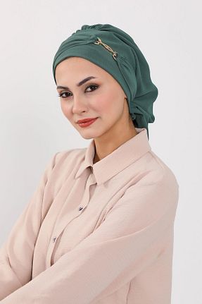شال سبز زنانه پلی استر Aisha