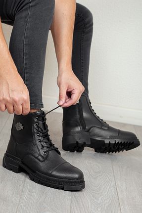 بوت / نیم بوت مشکی مردانه پلی اورتان Daxtors - کد 353985520