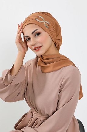 شال قهوه ای زنانه Aisha