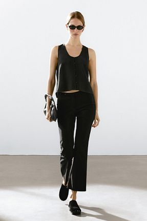 بلوز مشکی زنانه یقه دوچرخه Massimo Dutti - کد 906410079