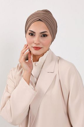 کلاه شنای حجاب قهوه ای زنانه Aisha