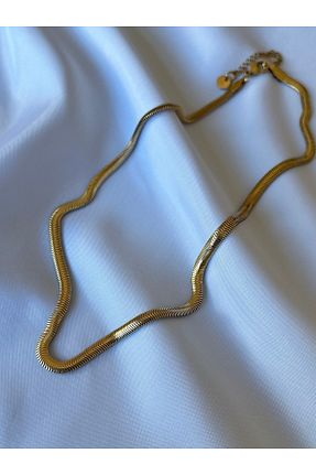 گردنبند استیل ( فولاد ) طلائی زنانه استیل ضد زنگ Nurs Jewelry Accessories - کد 846737646
