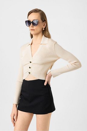 پلیور بژ زنانه رگولار valena - کد 904485263