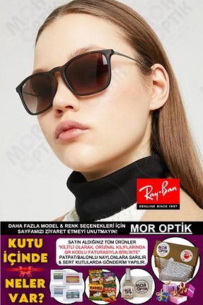 عینک آفتابی قهوه ای زنانه 54 Ray-Ban - کد 904484162