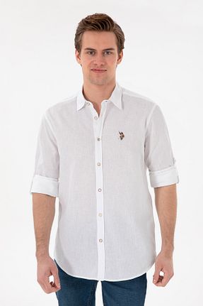 پیراهن سفید مردانه یقه ایستاده U.S. Polo Assn. - کد 904494475