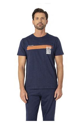 ست لباس راحتی آبی مردانه چاپی Pierre Cardin - کد 904504553