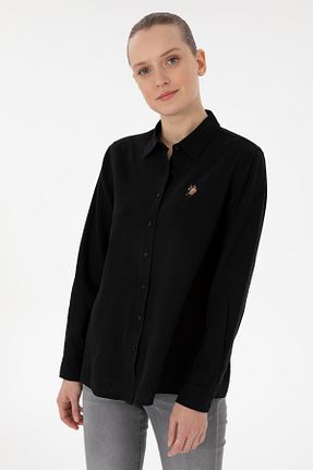 پیراهن مشکی زنانه یقه پیراهنی U.S. Polo Assn. - کد 904503708
