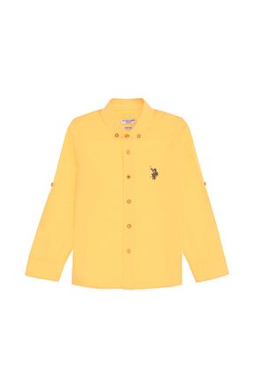 پیراهن قهوه ای بچه گانه یقه ایستاده U.S. Polo Assn. - کد 904497616