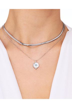 گردنبند نقره سفید زنانه 925 عیار MEKS JEWELS - کد 904516977
