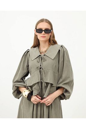 ست بالاتنه و پائین تنه خاکی زنانه بافتنی Molly Nelly - کد 904519360