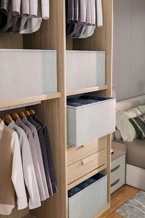 نظم دهنده کمد طوسی پارچه Ekici home textile - کد 904528071