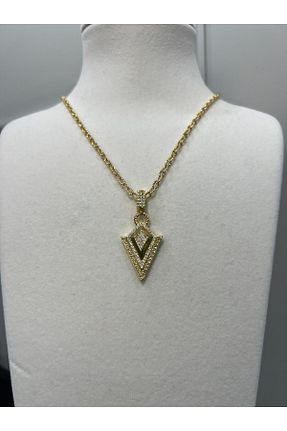 گردنبند استیل ( فولاد ) زرد زنانه استیل (فولاد) Store - کد 904459405