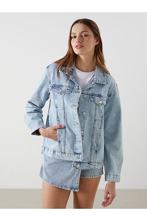 کت آبی زنانه رگولار LC Waikiki - کد 923664642