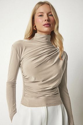 بلوز بژ زنانه ساده VODENS - کد 904602058