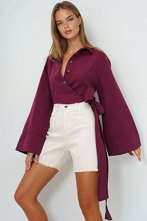 پیراهن زرشکی زنانه رگولار VAGGON - کد 904602617