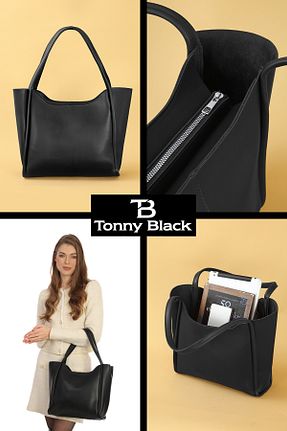 کیف دوشی مشکی زنانه چرم مصنوعی Tonny Black - کد 904300890