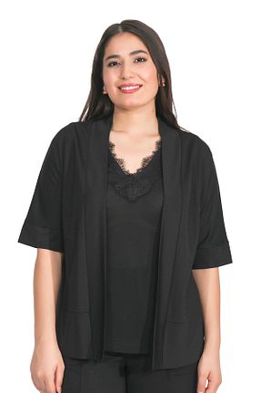 رویه مشکی زنانه مخلوط ویسکون TOLGA SARAÇOĞLU - کد 904613498