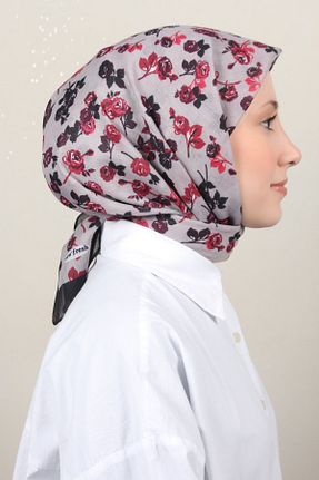 دستمال گردن زرشکی پنبه ای Eşarppark - کد 904622961