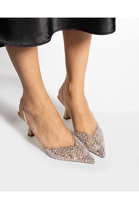 کفش مجلسی بژ زنانه پاشنه نازک Zoom Women Style - کد 832896653