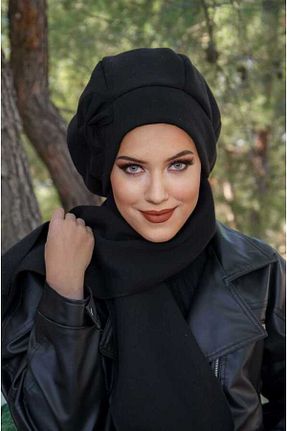 کلاه شنای حجاب مشکی زنانه Aişe Tesettür - کد 876549674