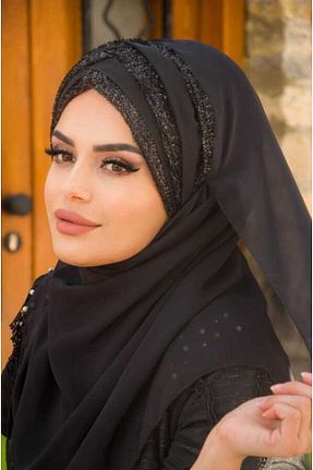 شال رنگی زنانه پلی استر Aişe Tesettür - کد 47385034
