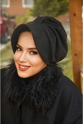 کلاه طوسی زنانه پشمی Aişe Tesettür - کد 777315550