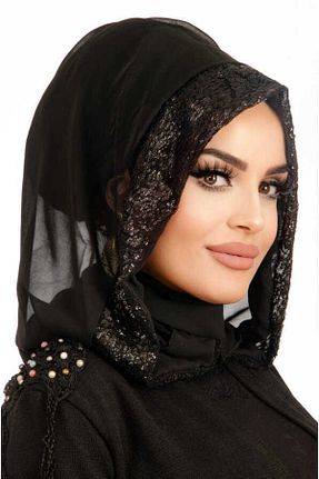 کلاه شنای حجاب مشکی زنانه Aişe Tesettür - کد 680414824