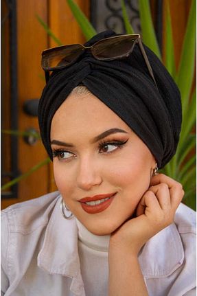 کلاه شنای حجاب مشکی زنانه Aişe Tesettür - کد 827148938